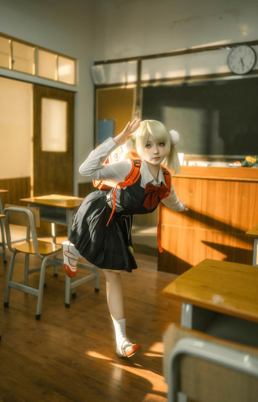 图片[4]-Bangni邦尼 – 时雨羽衣：教室白丝制服 比基尼美腿还原 87P-御萝部落