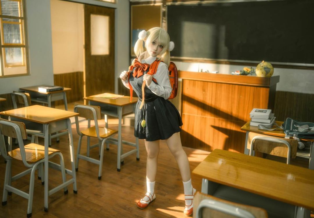 图片[5]-Bangni邦尼 – 时雨羽衣：教室白丝制服 比基尼美腿还原 87P-御萝部落