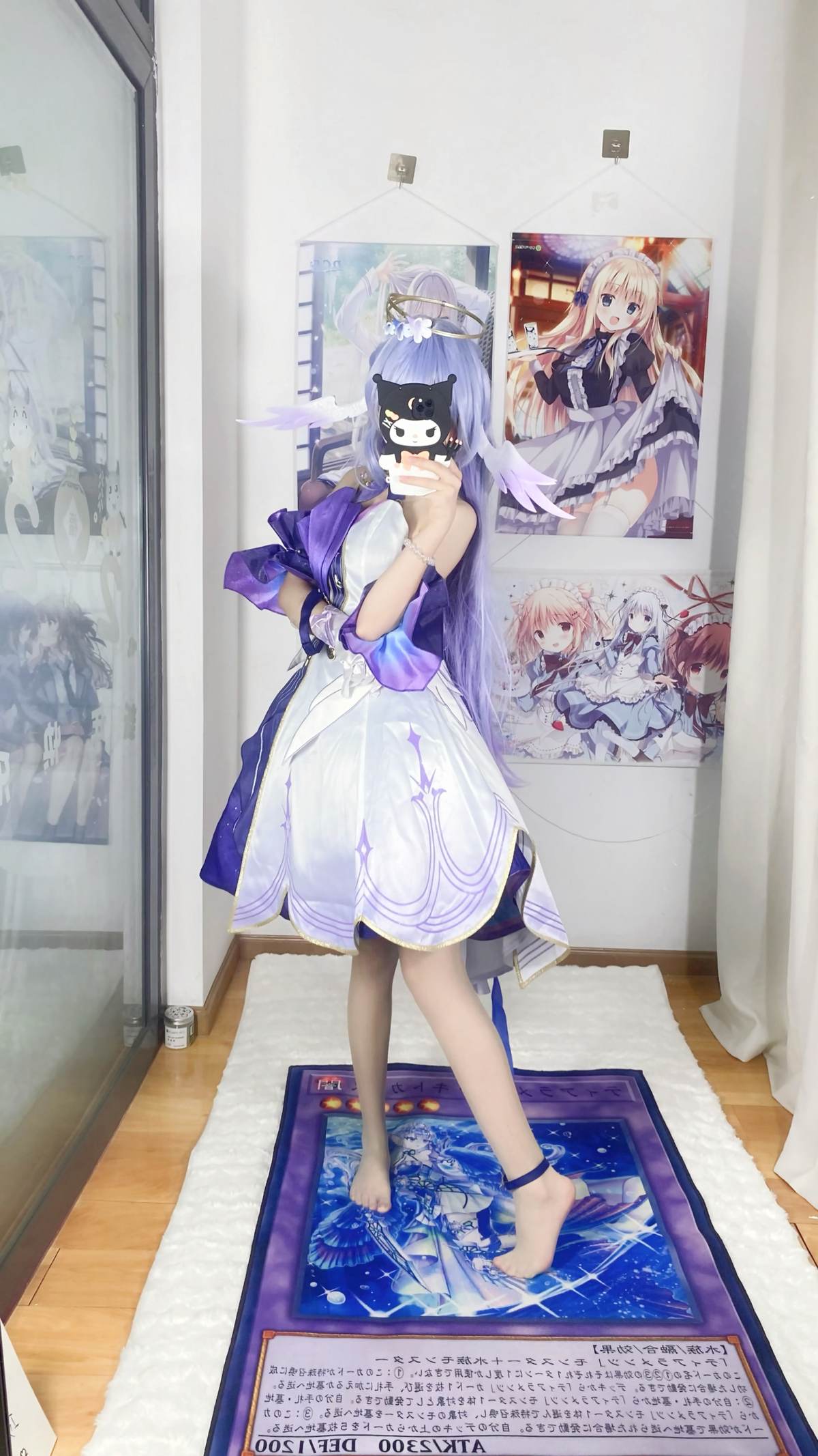 白栎Shirly - 崩坏星穹铁道 知更鸟：紫白礼裙美腿自拍还原 40P6V-御萝部落