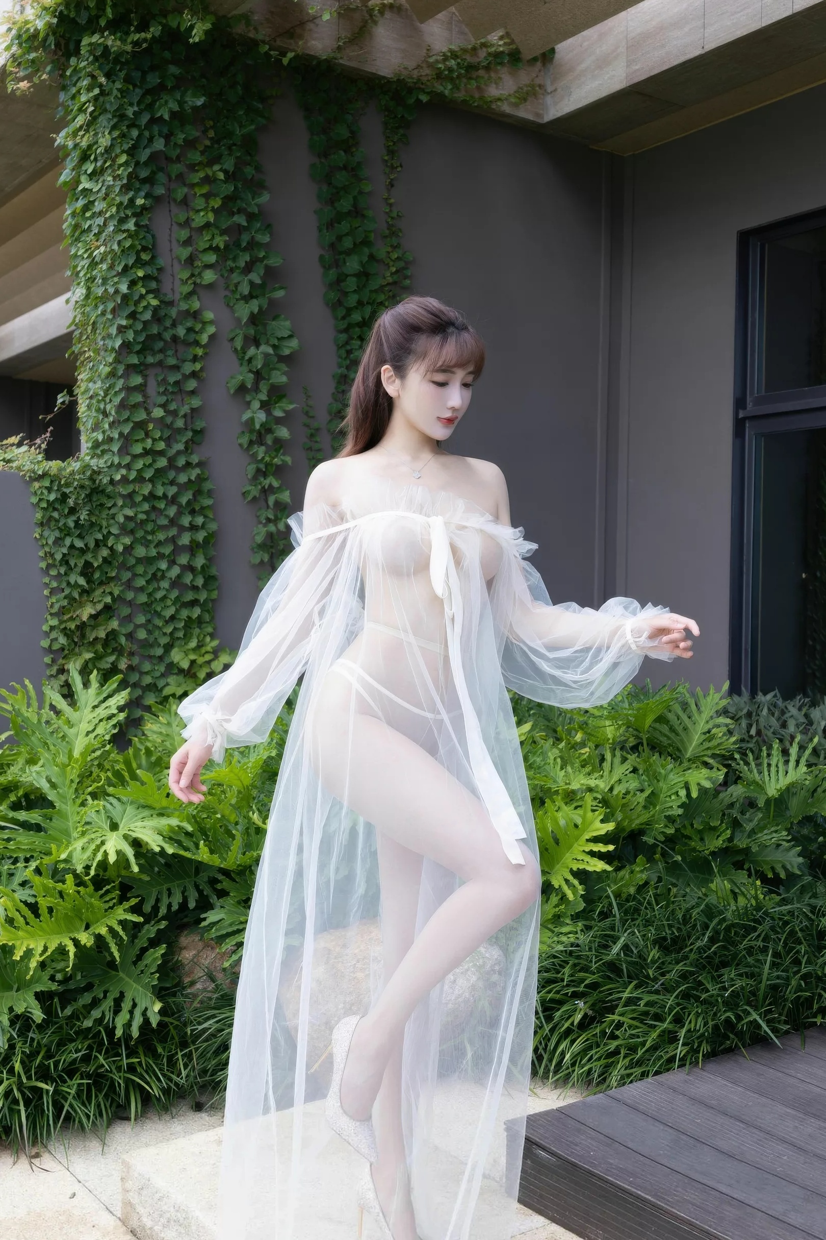图片[3]-陆萱萱 轻透白纱-御萝部落