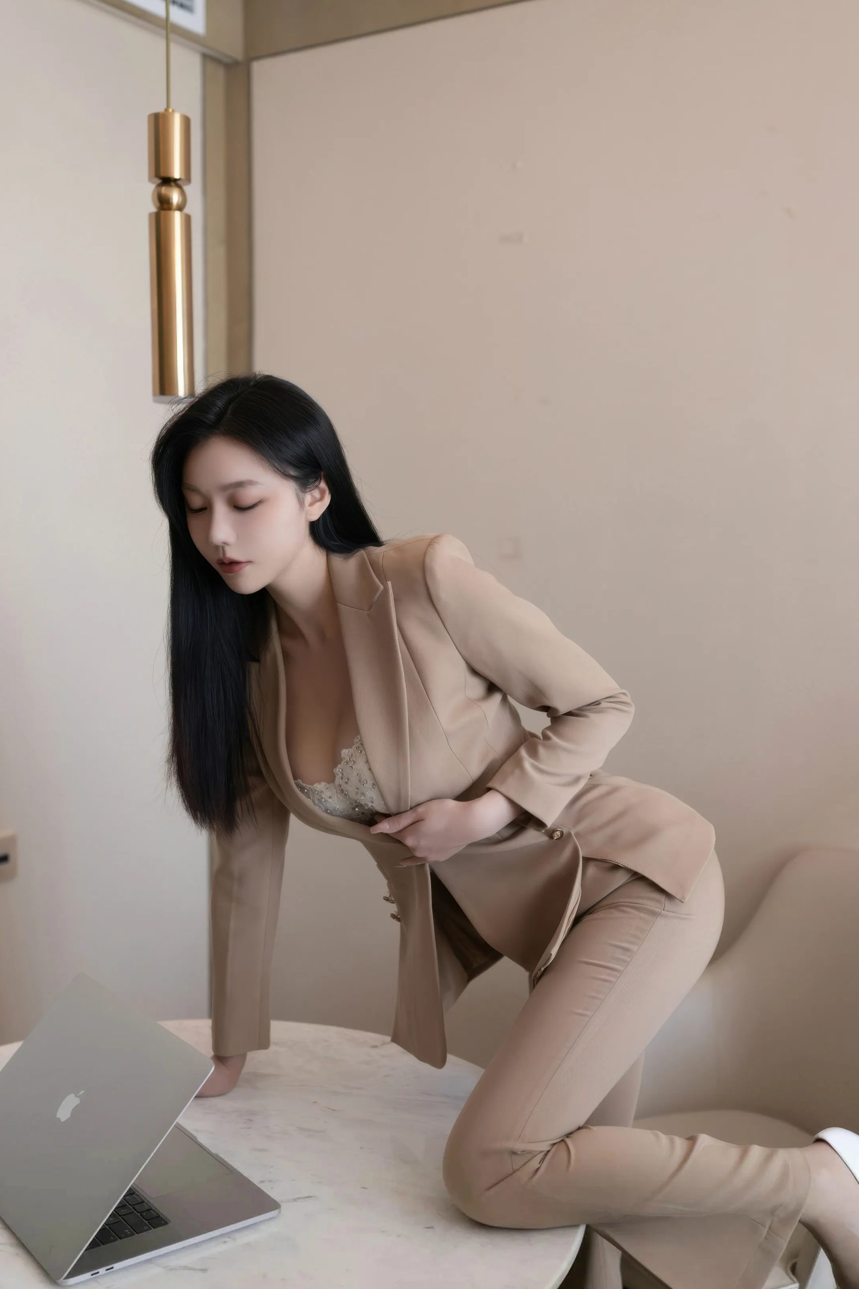 图片[5]-安然anran 白色蕾丝内衣-御萝部落