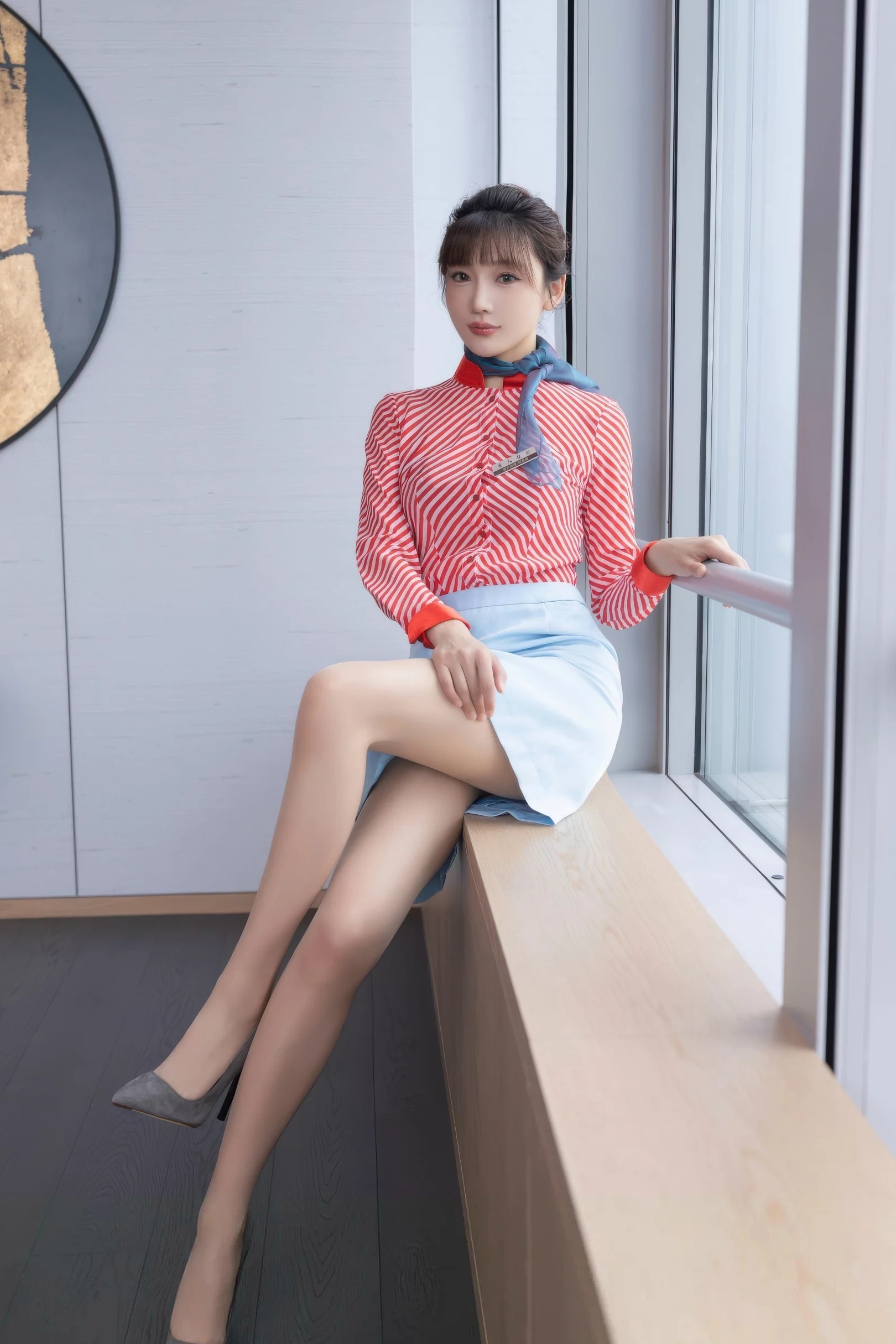 图片[5]-陆萱萱 性感制服-御萝部落