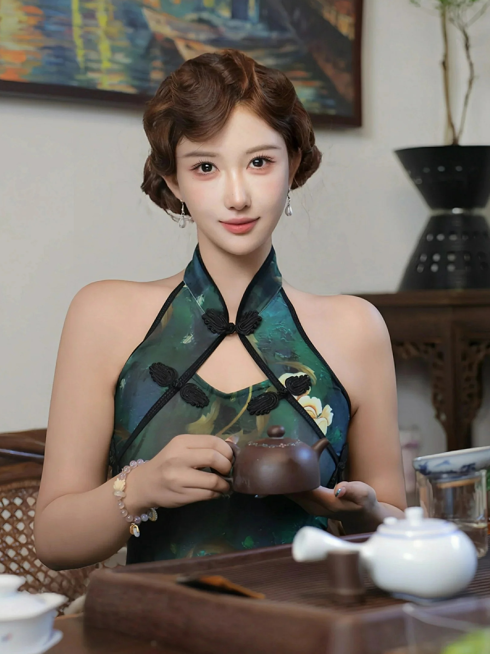 图片[6]-金允希Yuki 绿色旗袍-御萝部落