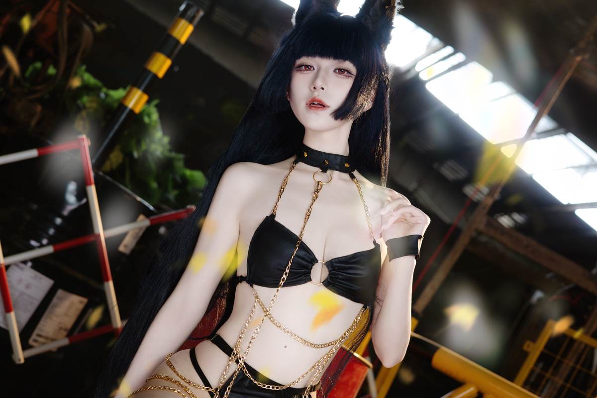 双木扶苏 - cos 星见雅：真人写实绝区零虚狩狐娘 黑发狐耳撕裂和服巨乳黑丝开档 极致诱惑无修正 30P-御萝部落
