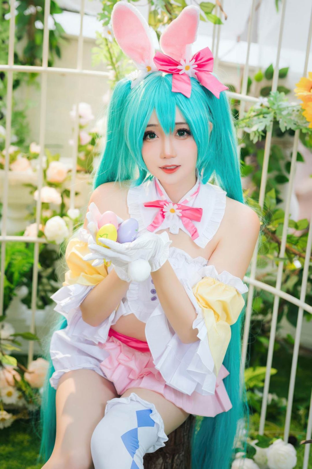 焖焖碳 – cos 复活节兔子：真人写实性感兔女郎 白丝兔耳巨乳开档 极致肉感诱惑无修正 22P-御萝部落