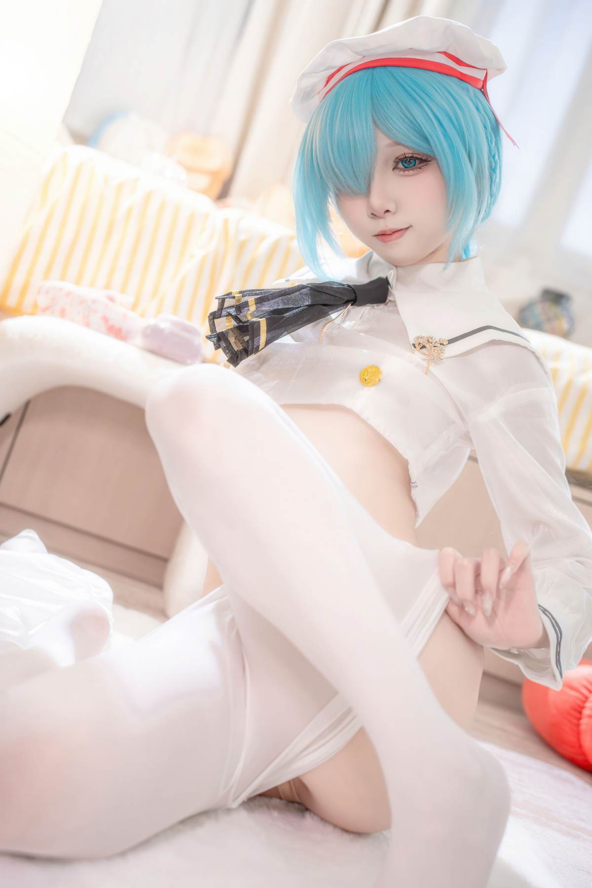 图片[2]-纸悦Etsu_ko – 碧蓝航线 雅努斯JK：白丝水手服蓝发长辫 甜系还原 58P-御萝部落