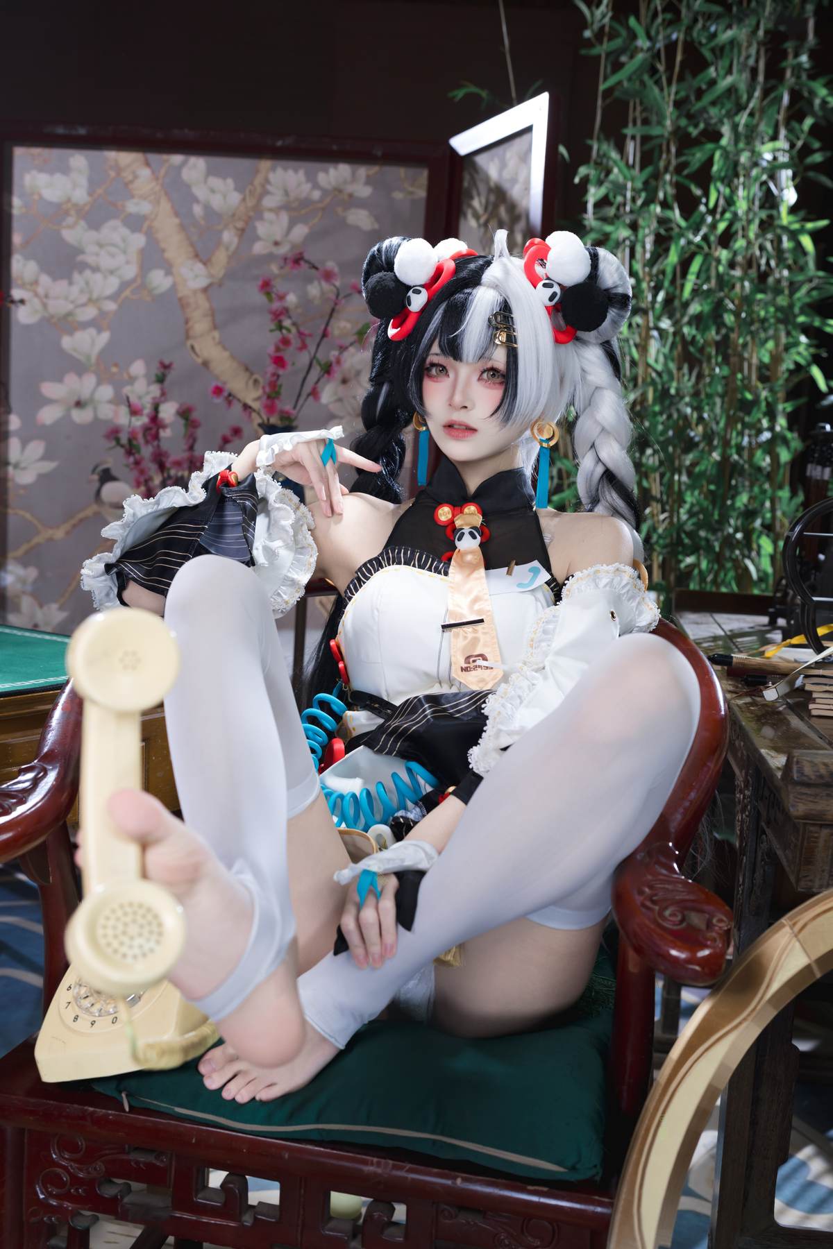 图片[2]-九柒喵 – 琉音：白丝美腿露肩爆乳 东方风古韵 41P-御萝部落
