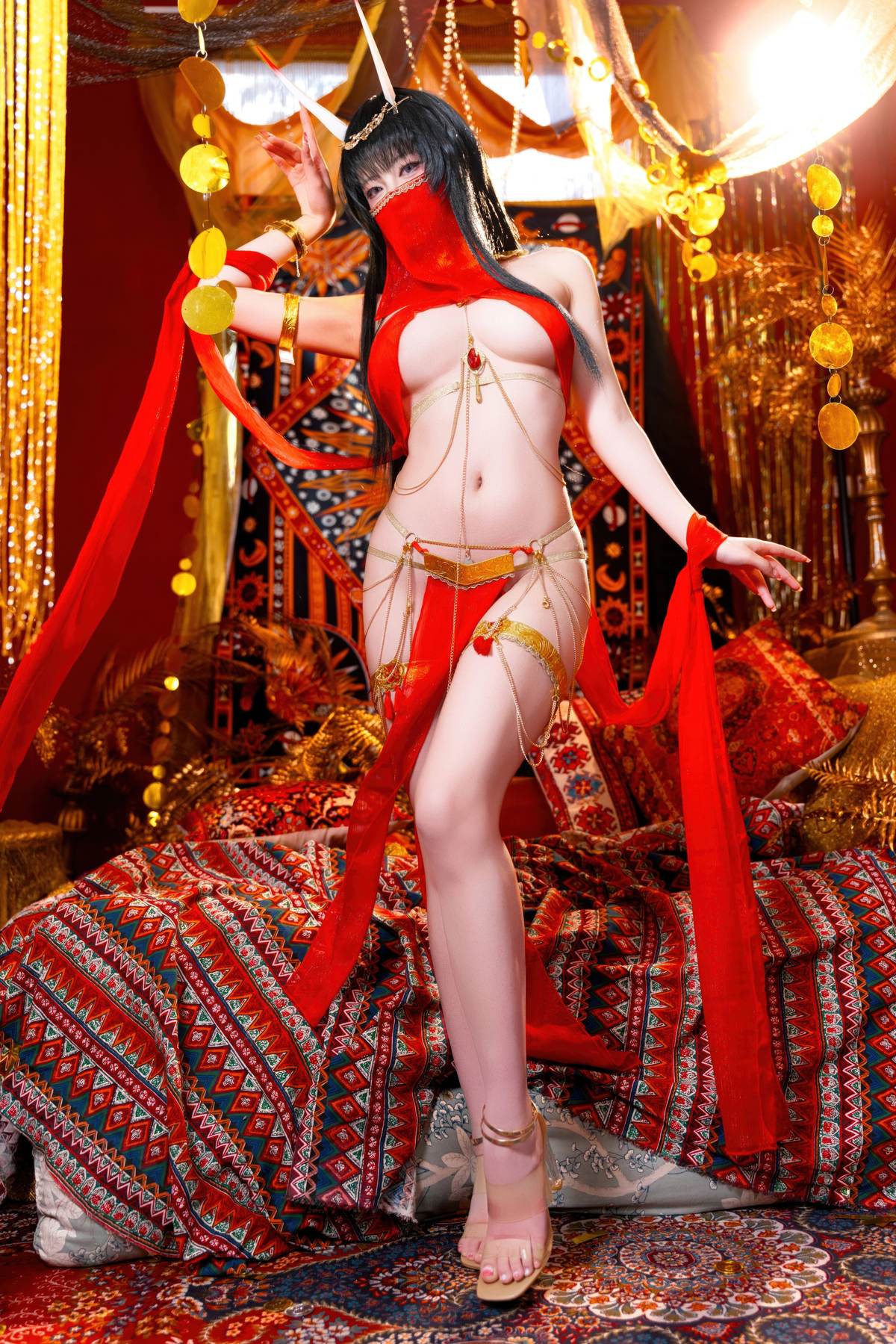 图片[3]-清水由乃 – 碧蓝航线 能代舞娘：红裙舞娘美腿翘臀 59P2V-御萝部落