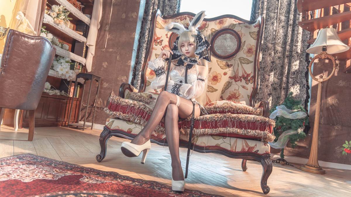 图片[2]-狐玖玖 – 碧蓝航线 可畏白兔女郎：兔女郎美腿大尺度还原 25P-御萝部落