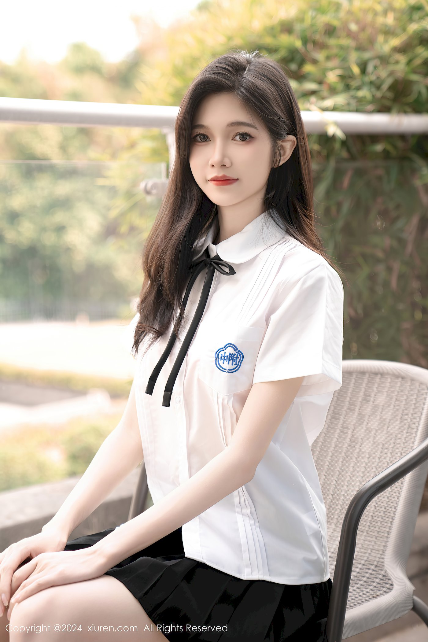 秀人网美女模特程程程-学生制服搭配清秀身材性感写真 - 美女 --御萝部落