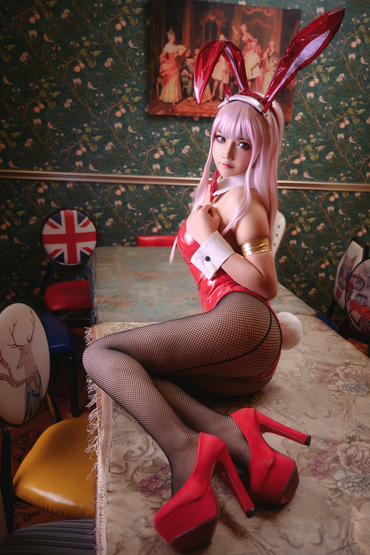 图片[9]-[Cosplay]抱走莫子 – 02 网袜兔女郎 – COSPLAY-御萝部落