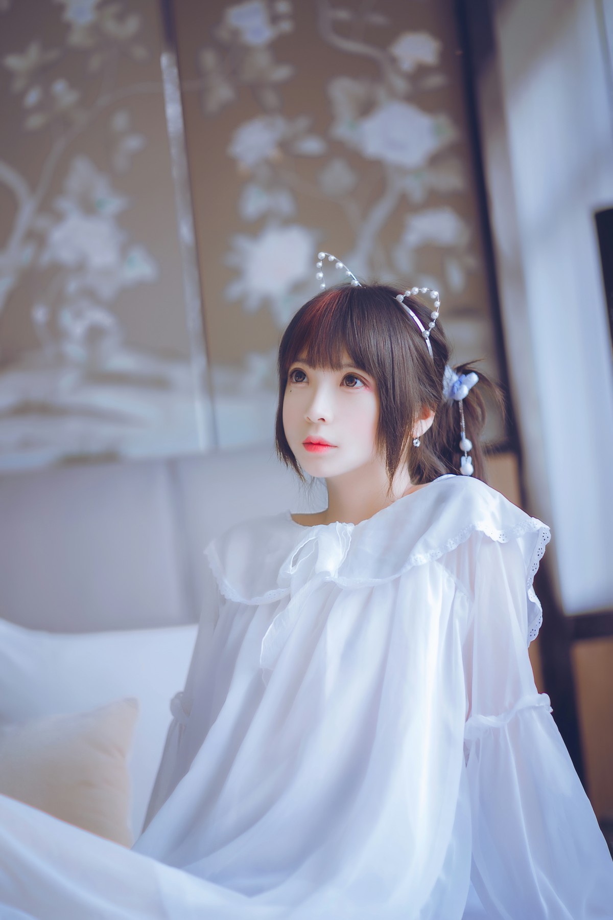 [Cosplay]疯猫ss -白色睡衣 - COSPLAY-御萝部落