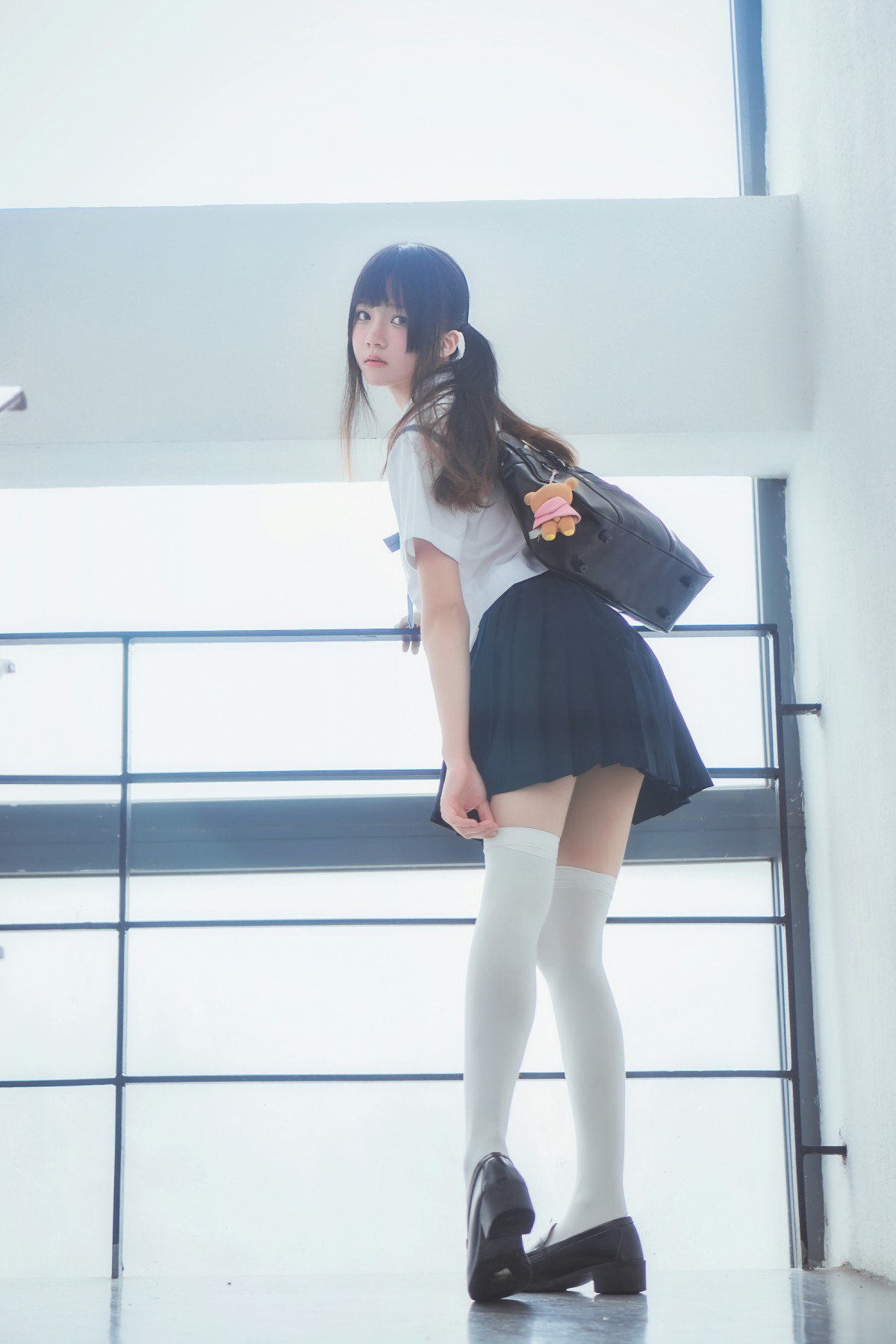 萝莉风COS 桜桃喵 – 蓝白水手服 - COSPLAY-御萝部落
