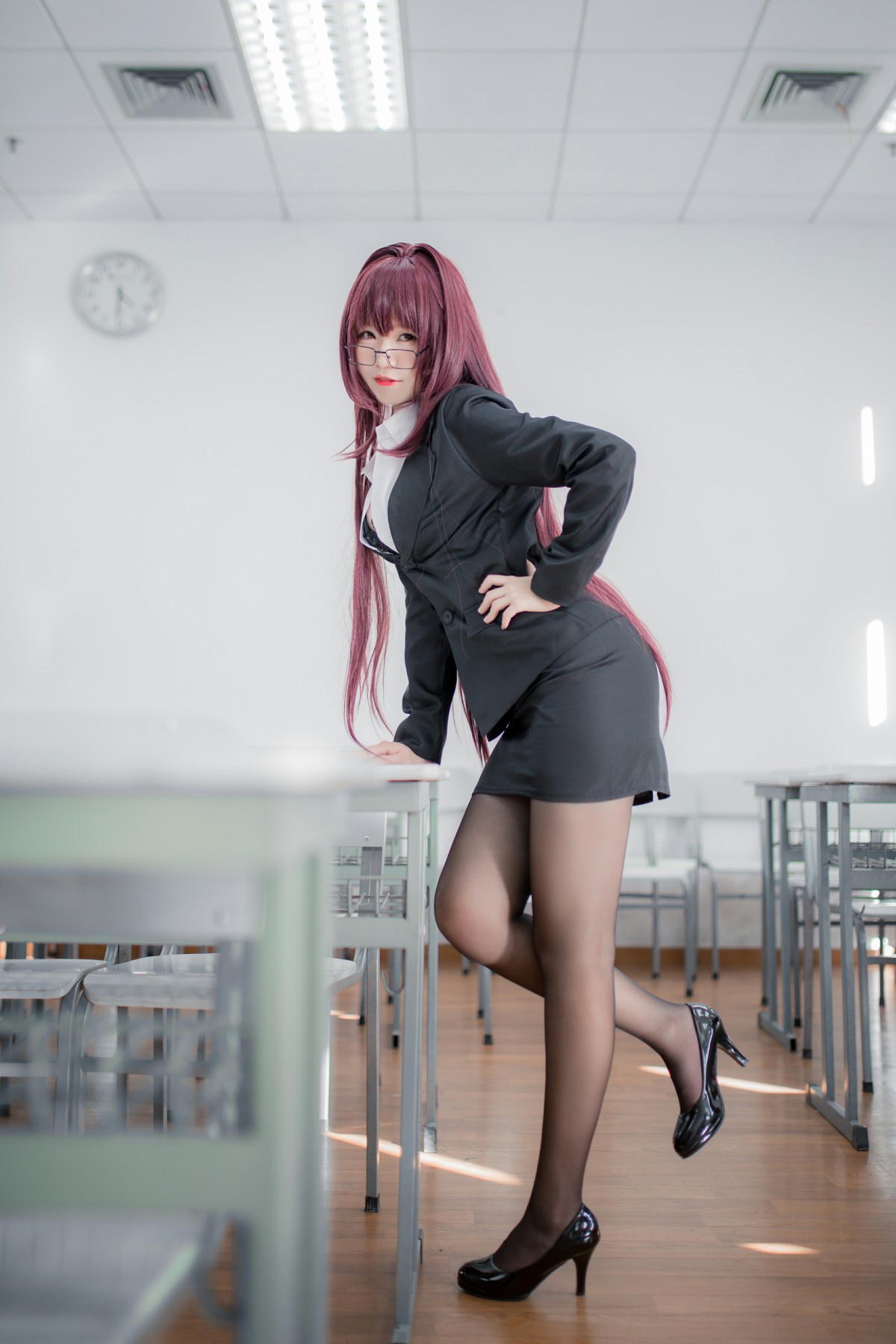 性感人气COSER Yoko宅夏Cos – 斯卡哈教师 - COSPLAY-御萝部落