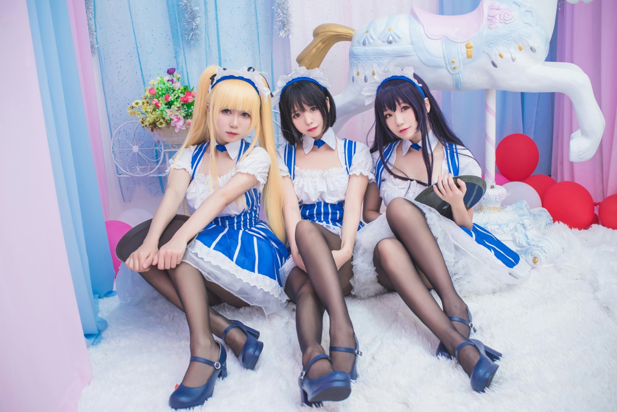 白金Saki写真 – 女仆 - COSPLAY-御萝部落
